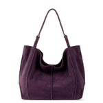 The Sak Los Feliz Large Tote and Iris Smartphone Wallet Bundle - Leather - Aubergine Suede