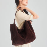 The Sak Los Feliz Large Tote - Leather - Mahogany Suede