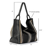 The Sak Los Feliz Large Tote - Leather - Black Neutral Seminyak