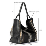 The Sak Los Feliz Large Tote - Leather - Black Neutral Seminyak