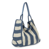 The Sak Los Feliz Large Tote - Hand Crochet - Maritime Stripe