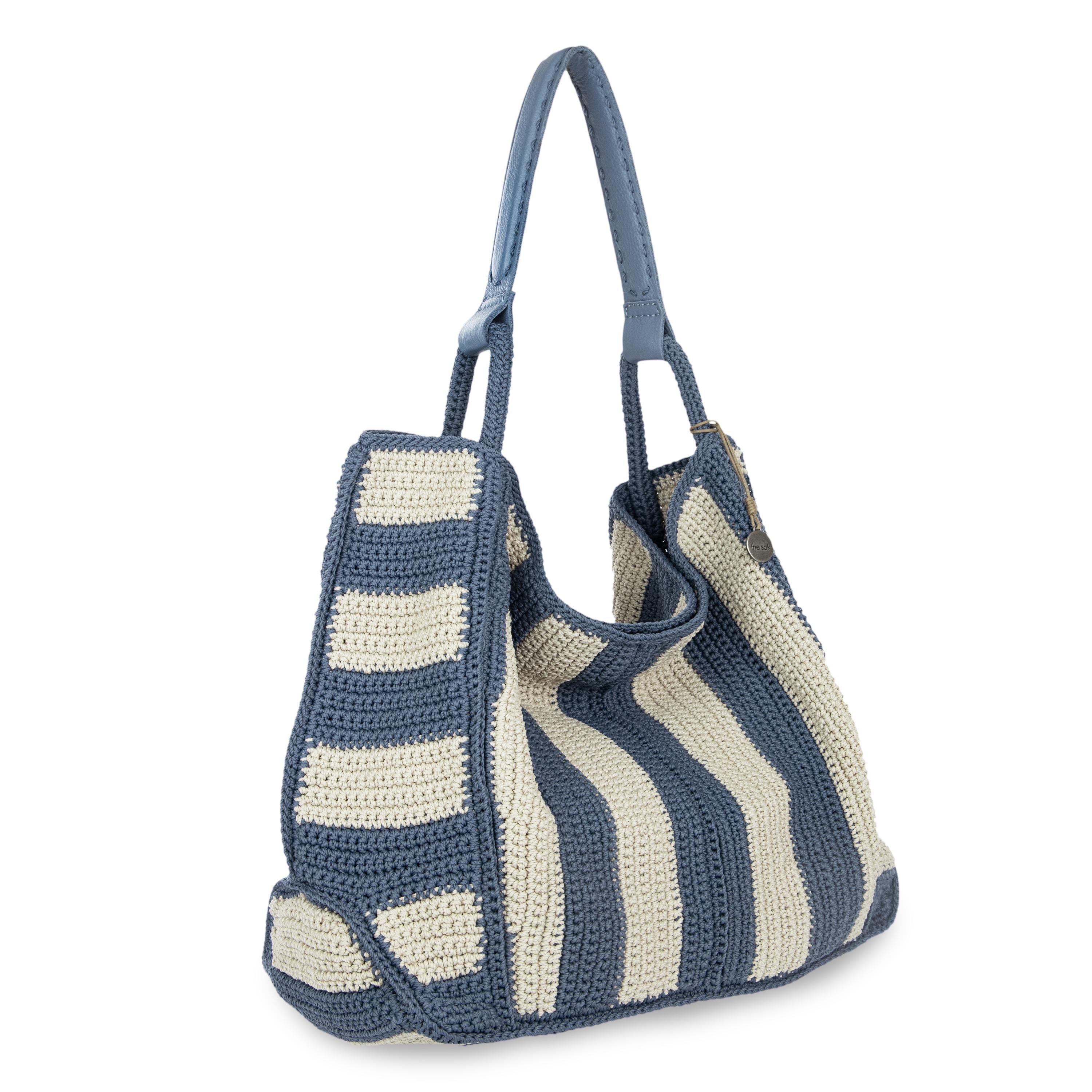 The Sak Los Feliz Large Tote - Hand Crochet - Maritime Stripe