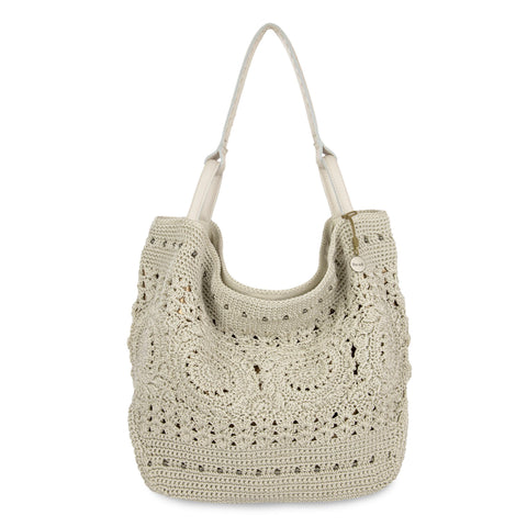 The Sak Los Feliz Large Tote - Hand Crochet - Natural Medallion