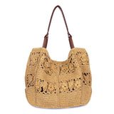 The Sak Los Feliz Large Tote - Hand Crochet - Natural Tonal Flower