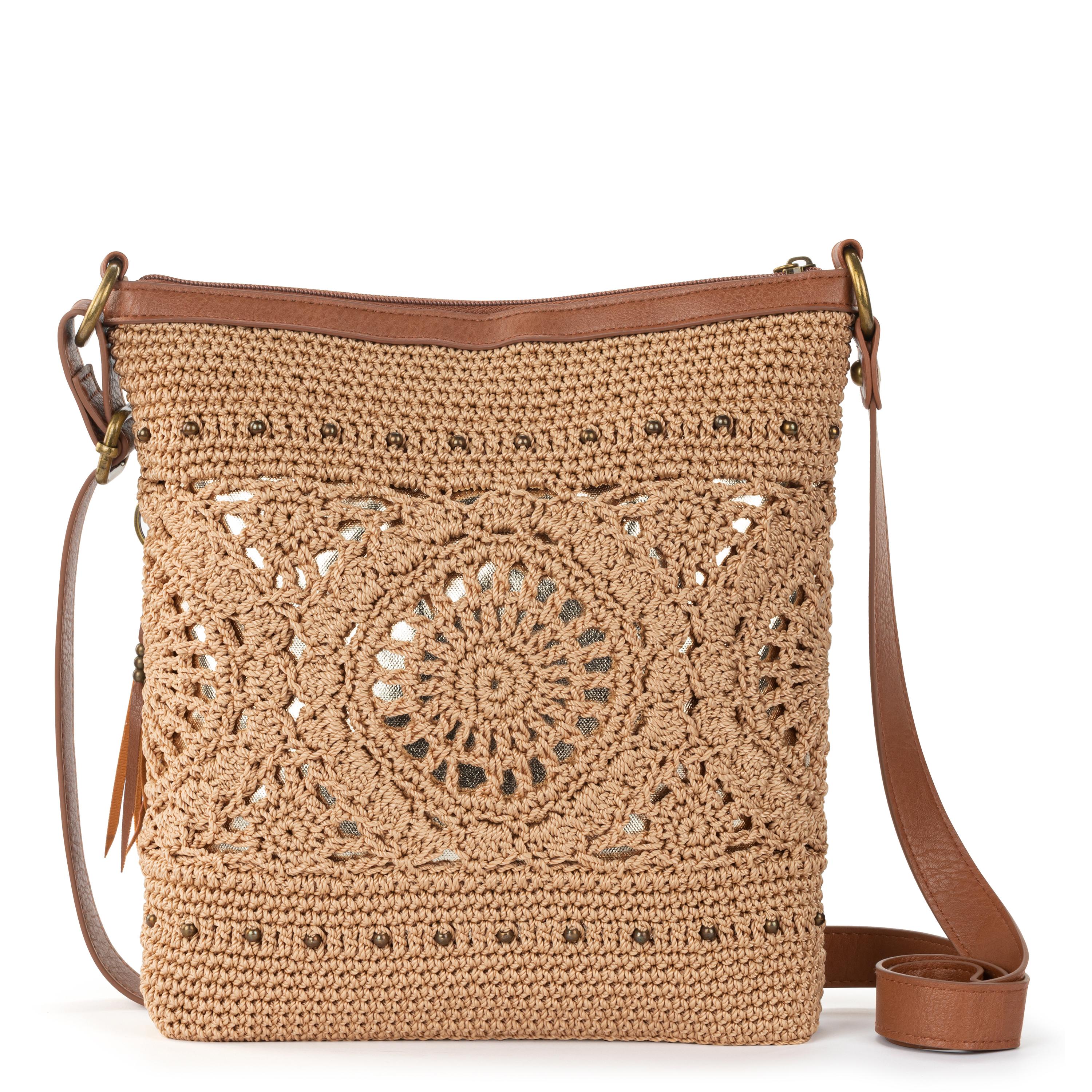 The Sak Lucia Crossbody - Hand Crochet - Bamboo Medallion