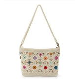 The Sak Lumi Crossbody - Hand Crochet - Natural Multi Flowers