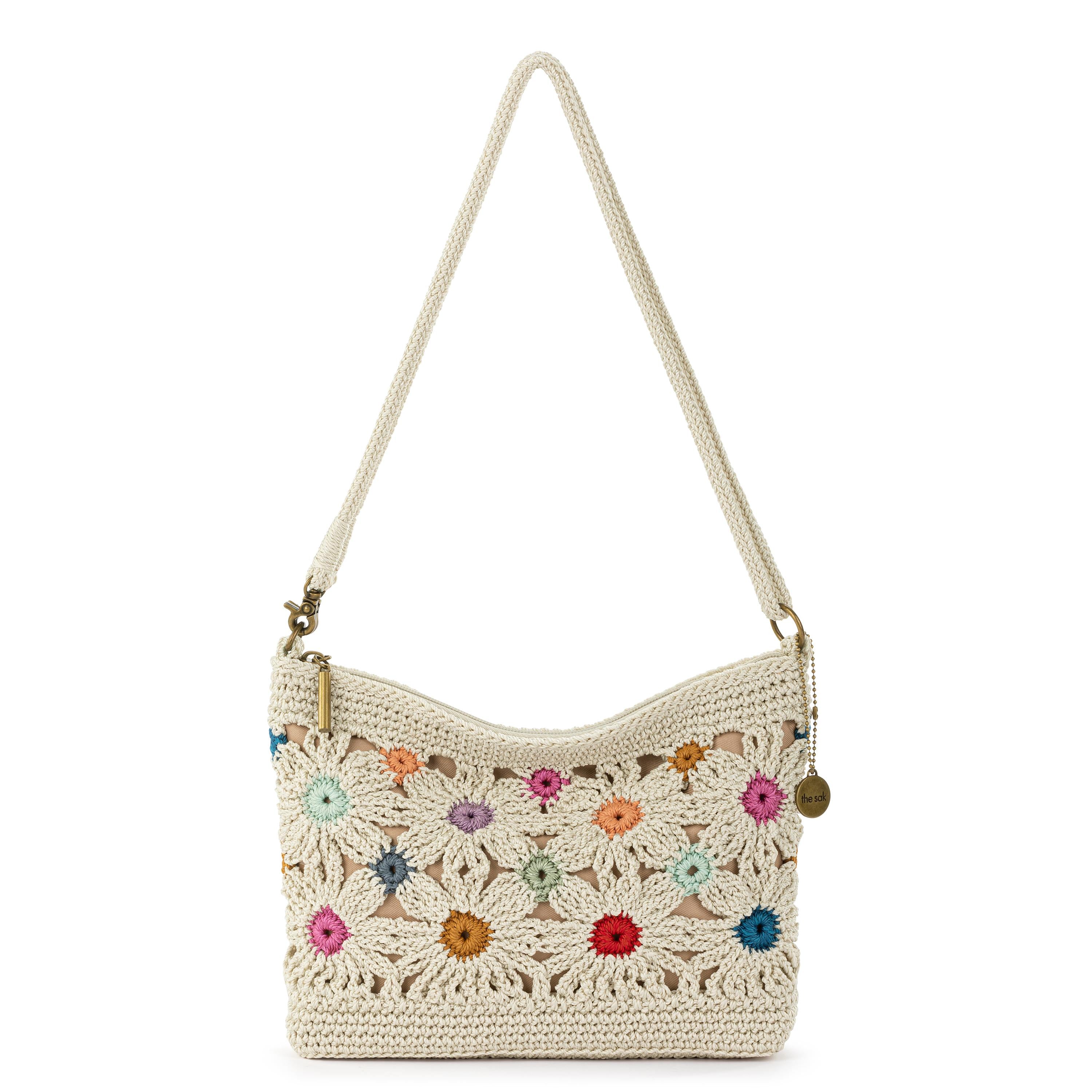 The Sak Lumi Crossbody - Hand Crochet - Natural Multi Flowers