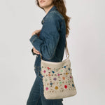 The Sak Lucia Crossbody - Hand Crochet - Natural Multi Flowers