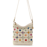 The Sak Lucia Crossbody - Hand Crochet - Natural Multi Flowers