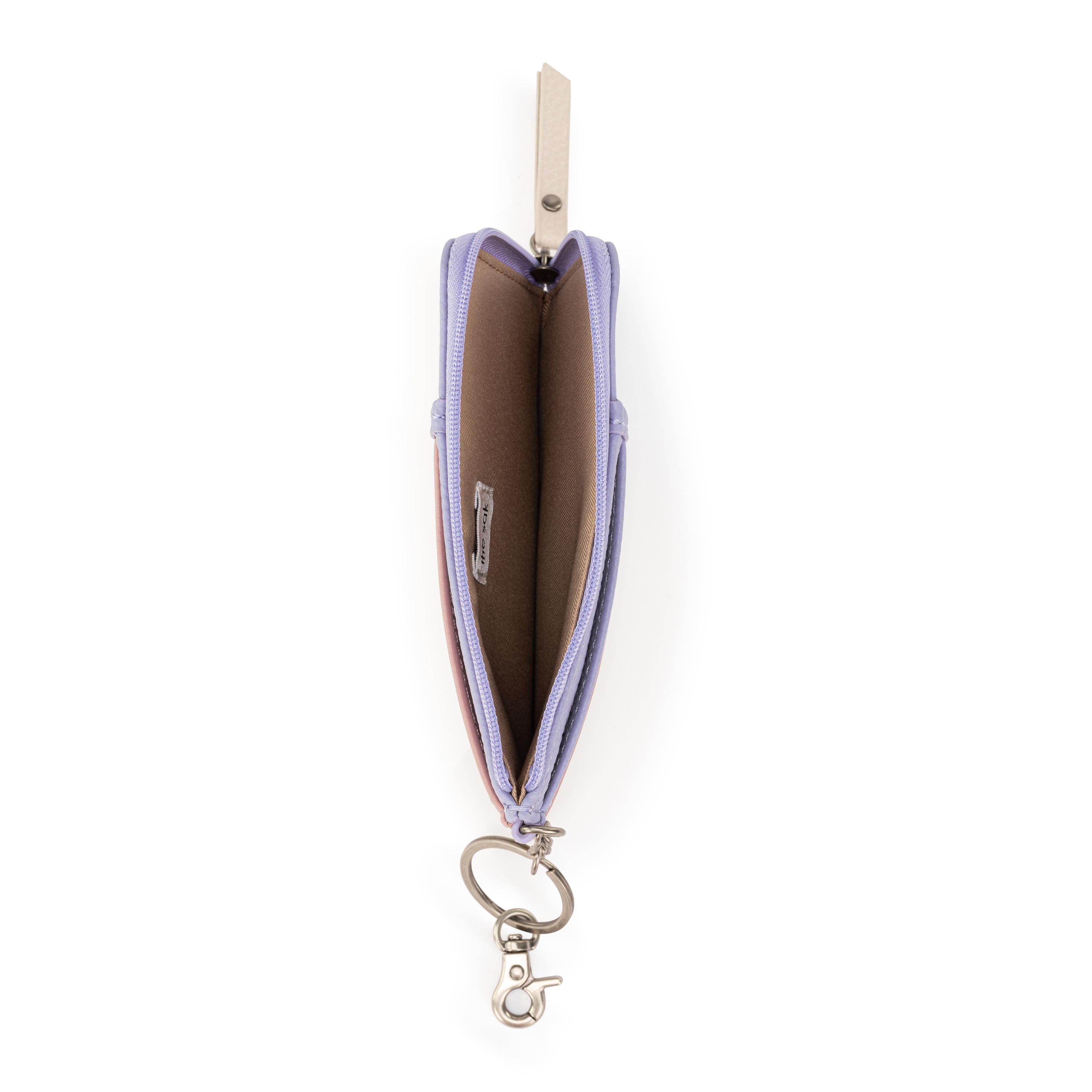The Sak Iris Card Wallet - Leather - Orchid Block