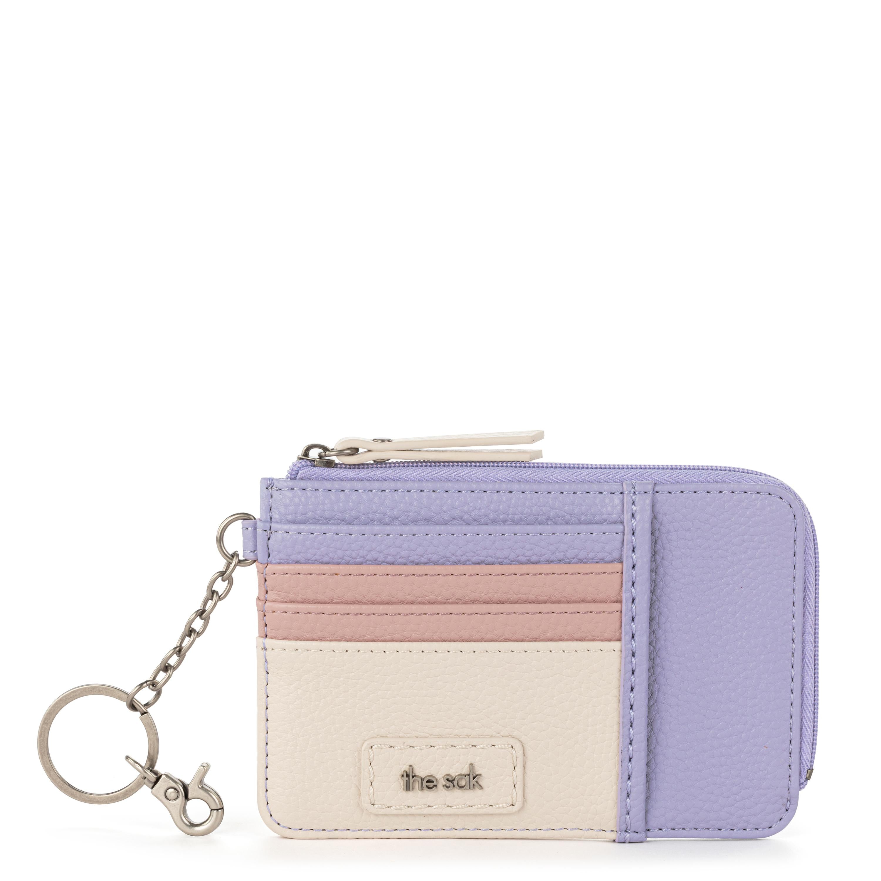 The Sak Iris Card Wallet - Leather - Orchid Block