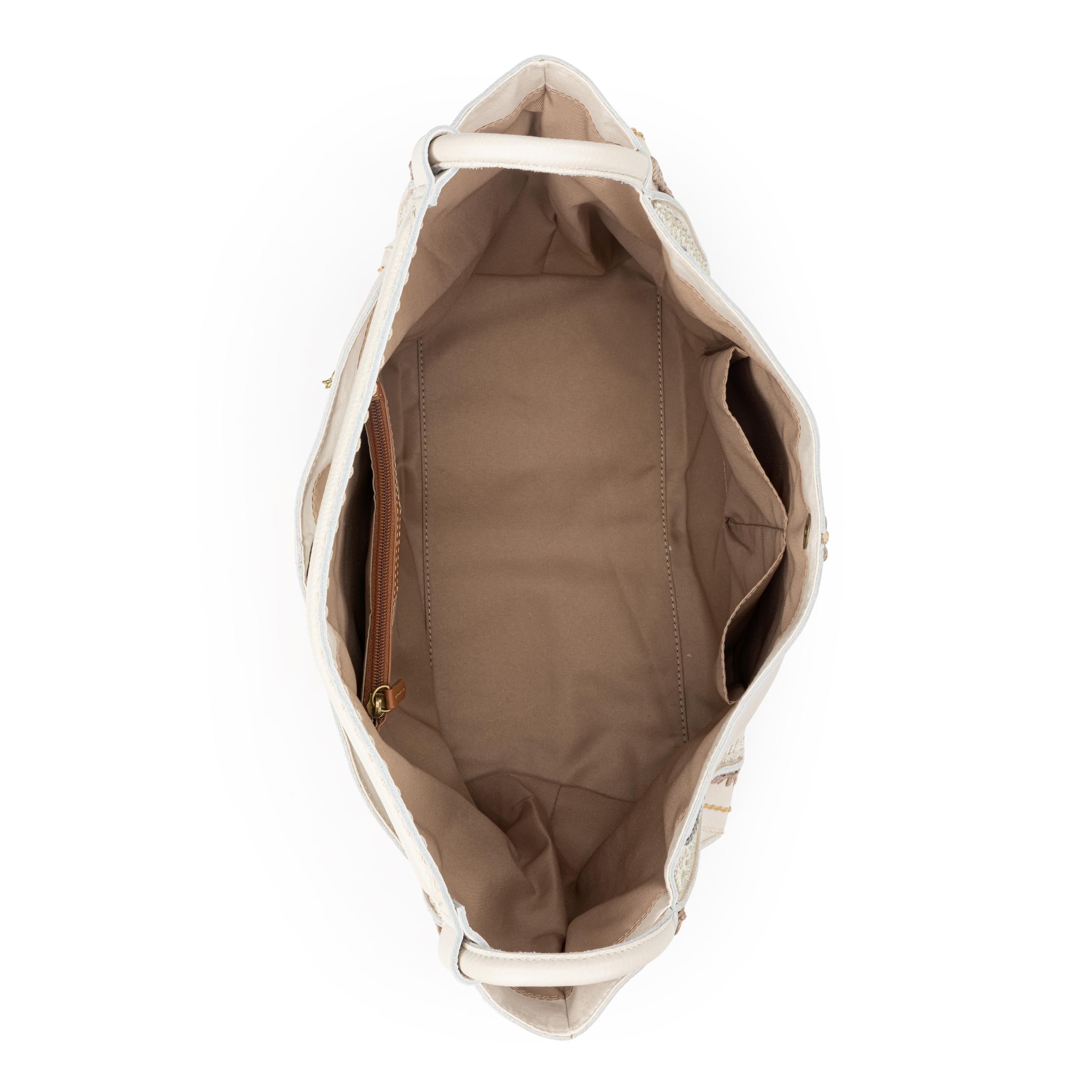The Sak Los Feliz Large Tote - Leather - Stone Neutral Seminyak