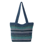 The Sak Casual Classics Tote - Hand Crochet - Lapis Stripe Sayulita