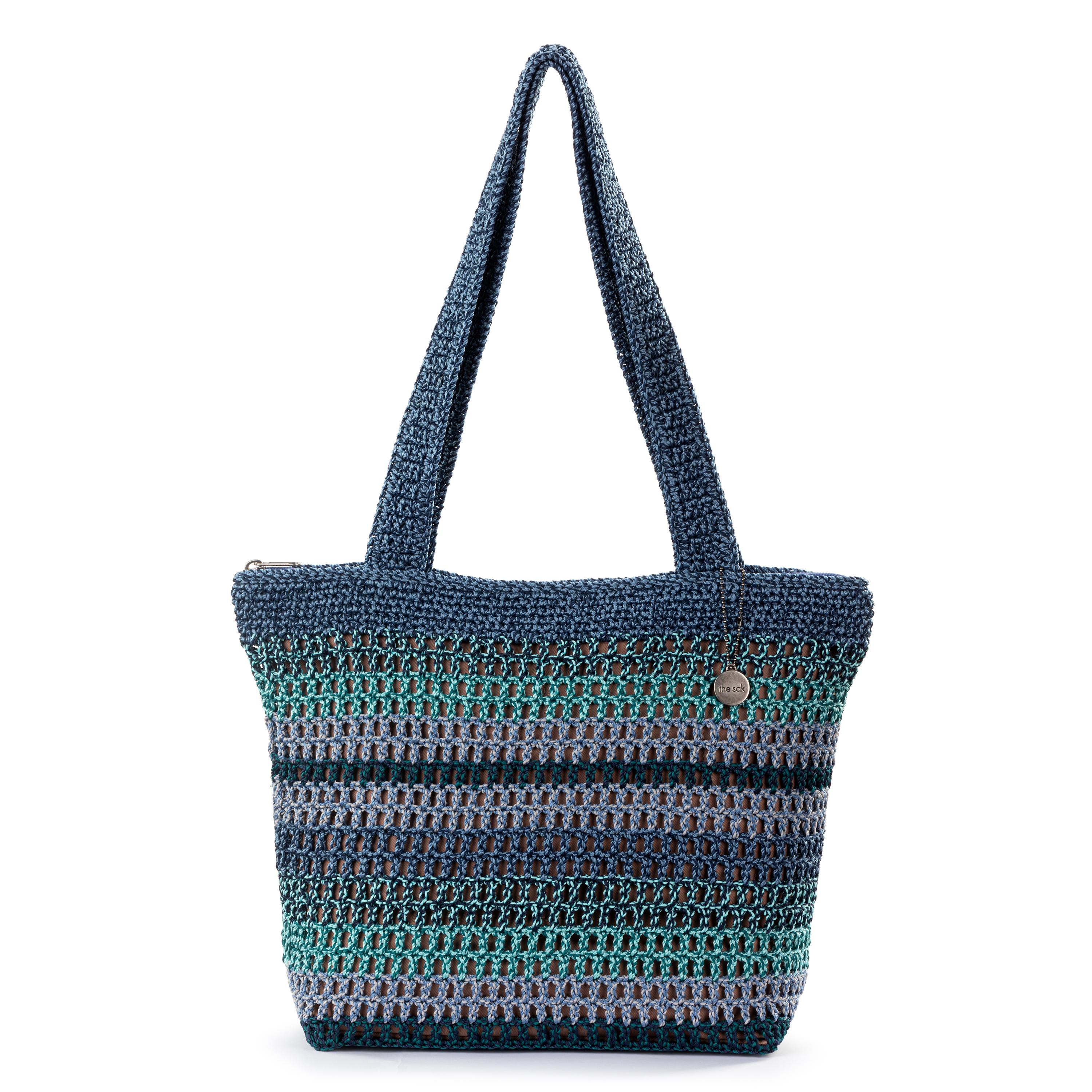The Sak Casual Classics Tote - Hand Crochet - Lapis Stripe Sayulita