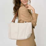 The Sak Los Feliz Satchel - Leather - Stone