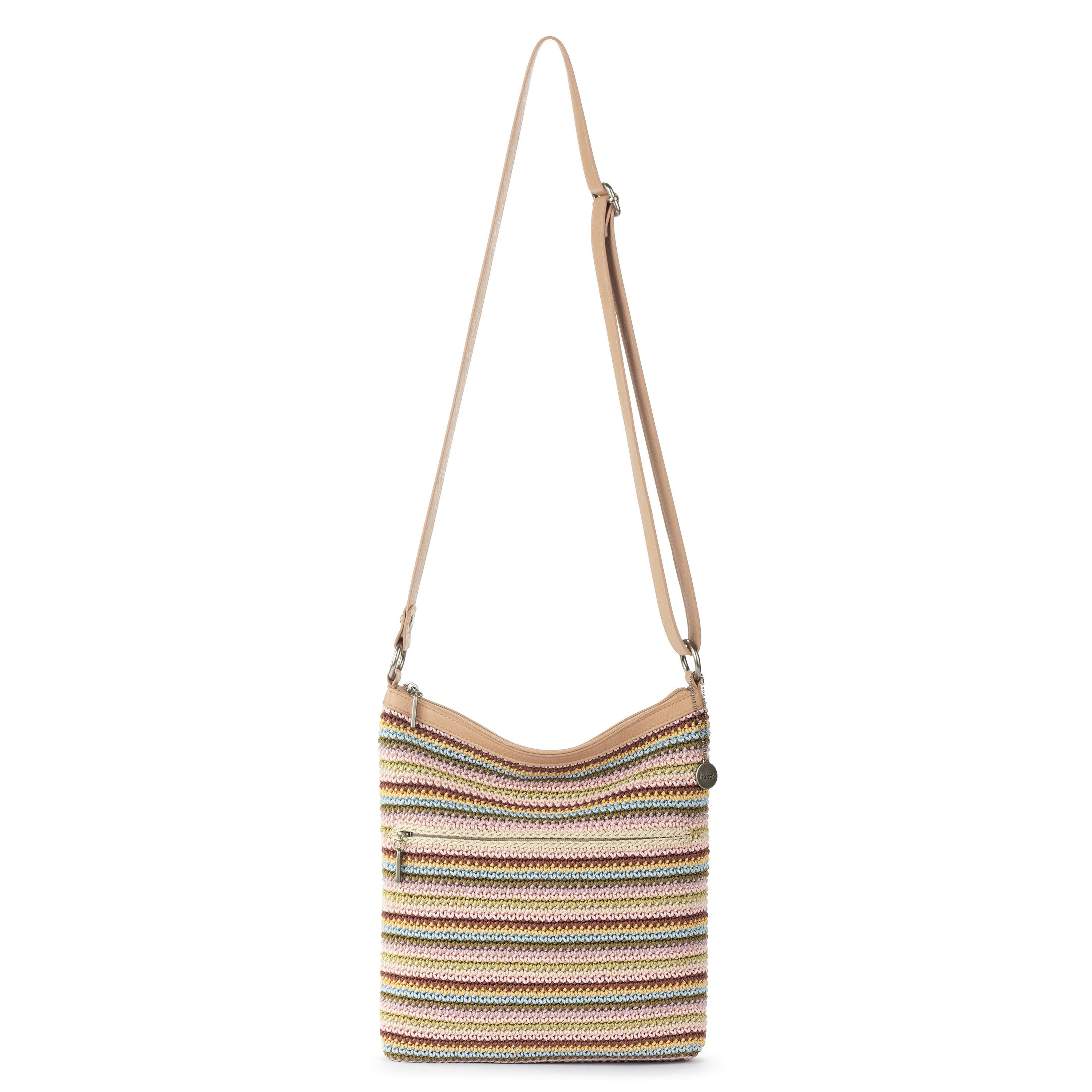 The Sak Lucia Crossbody - Hand Crochet - Pink Multi Stripe