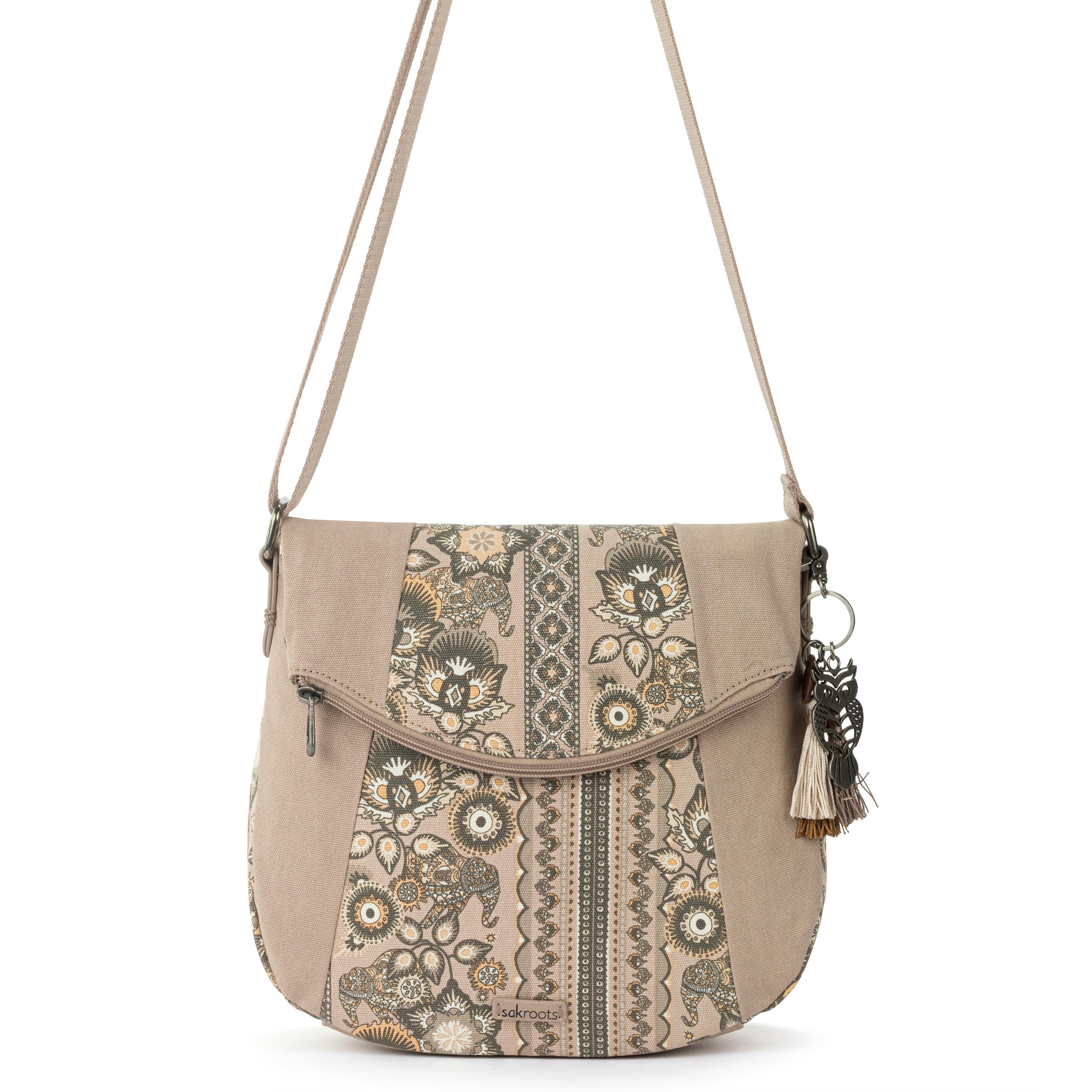 Sakroots Foldover Crossbody - Canvas - Sand Tapestry