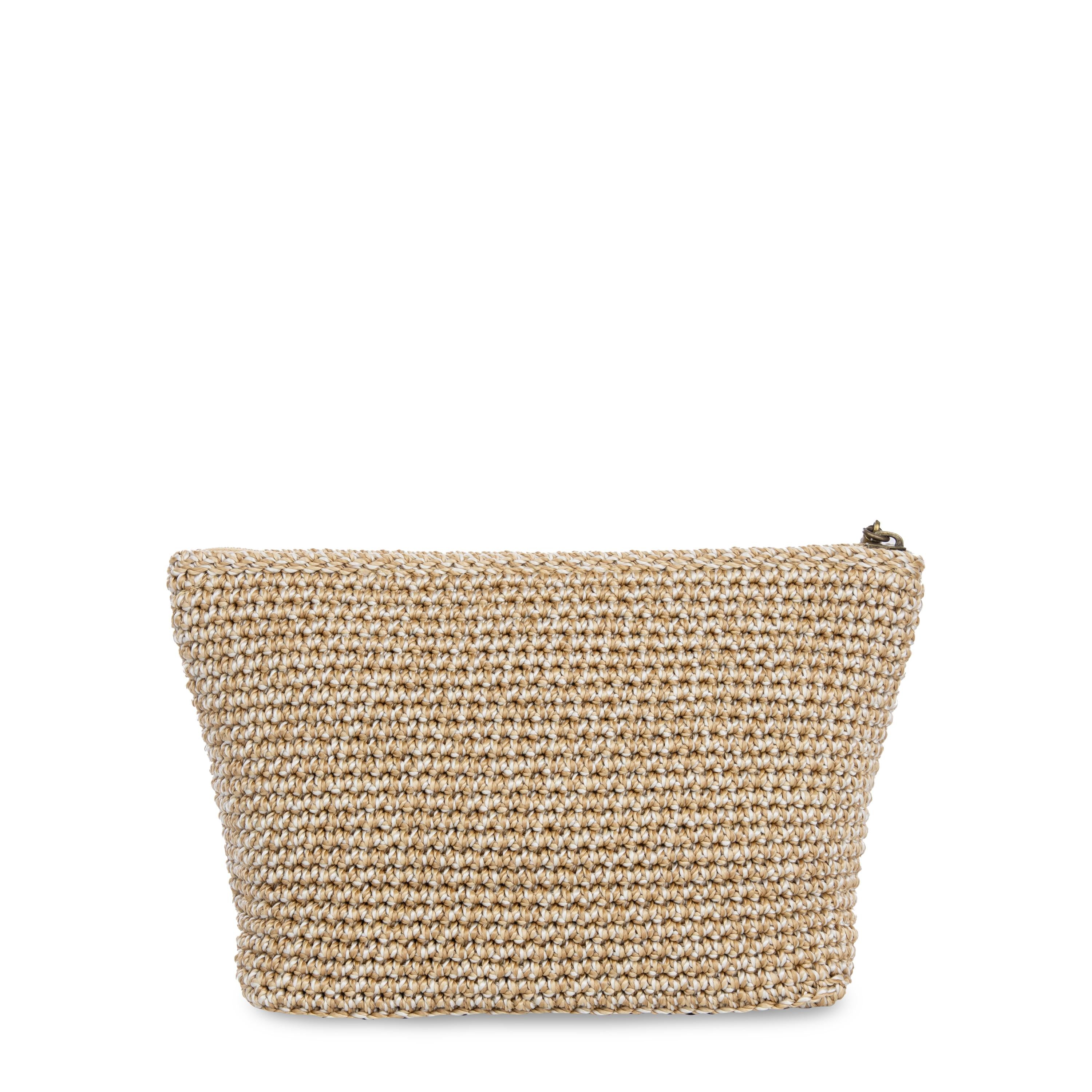 The Sak Essential Pouch - Hand Crochet - Bamboo Static