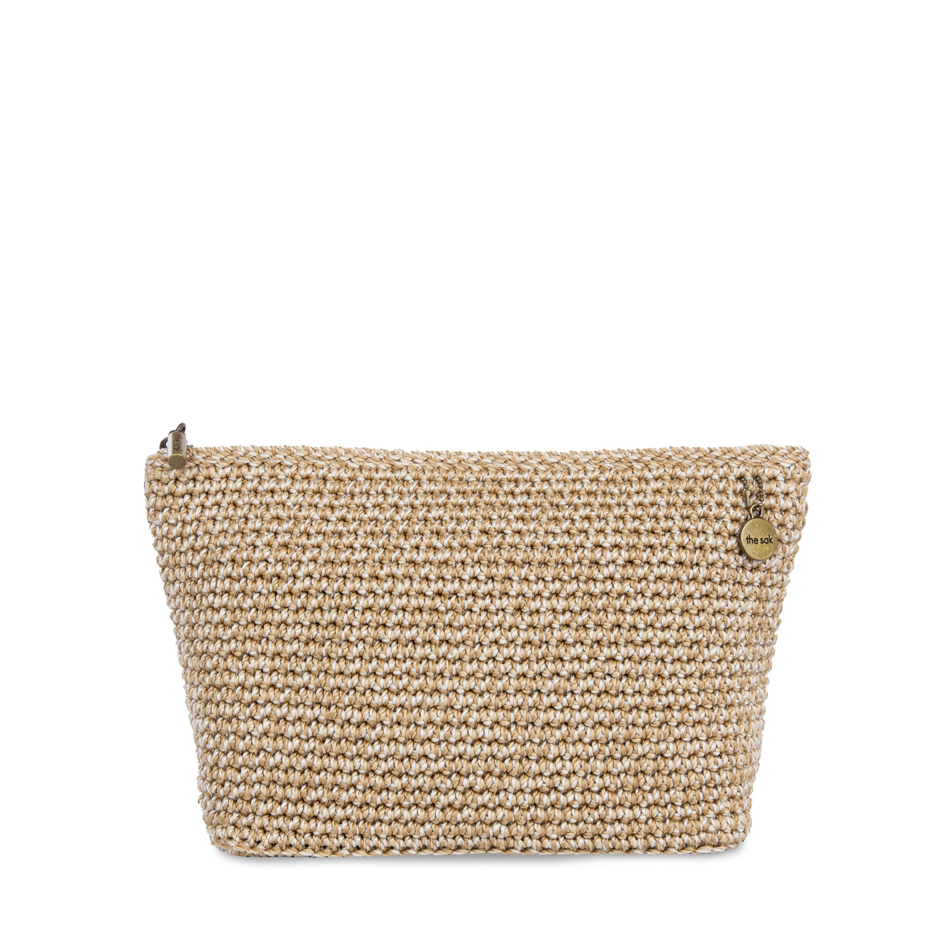 The Sak Essential Pouch - Hand Crochet - Bamboo Static