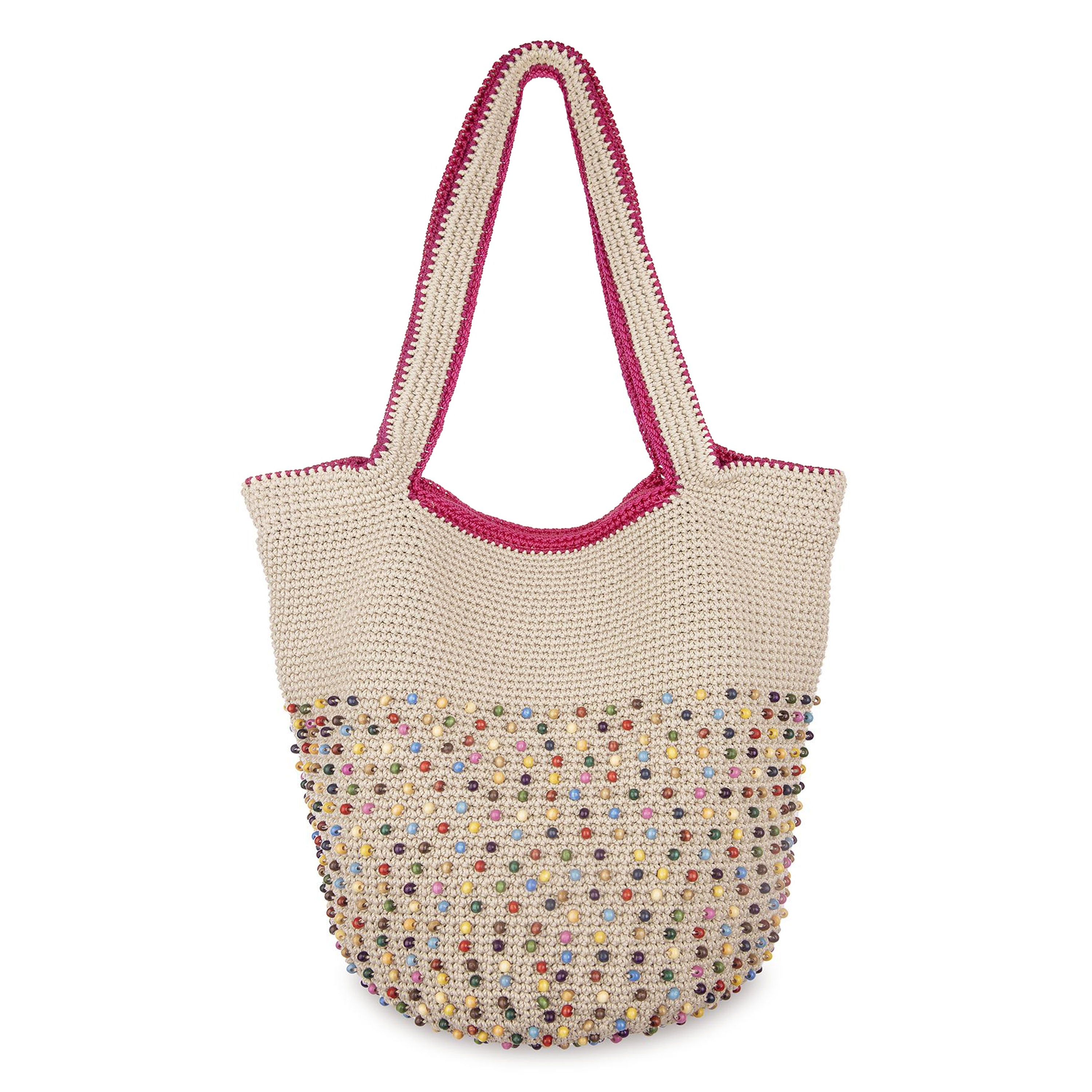 The Sak 120 Hobo - Hand Crochet - Ecru Multi Beads