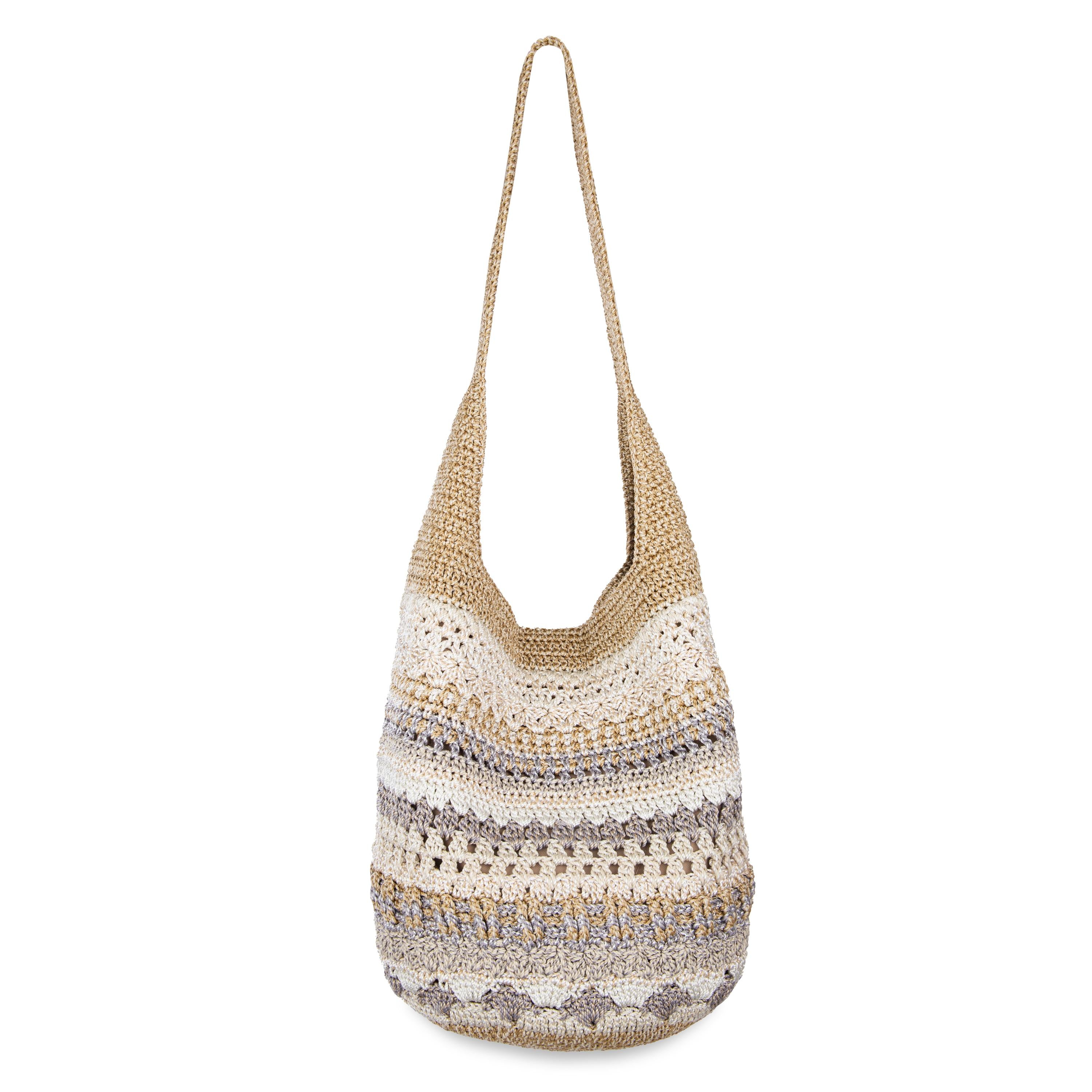 The Sak 120 Hobo - Hand Crochet - Sand Stripe