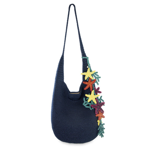 The Sak 120 Hobo - Hand Crochet - Denim Ocean