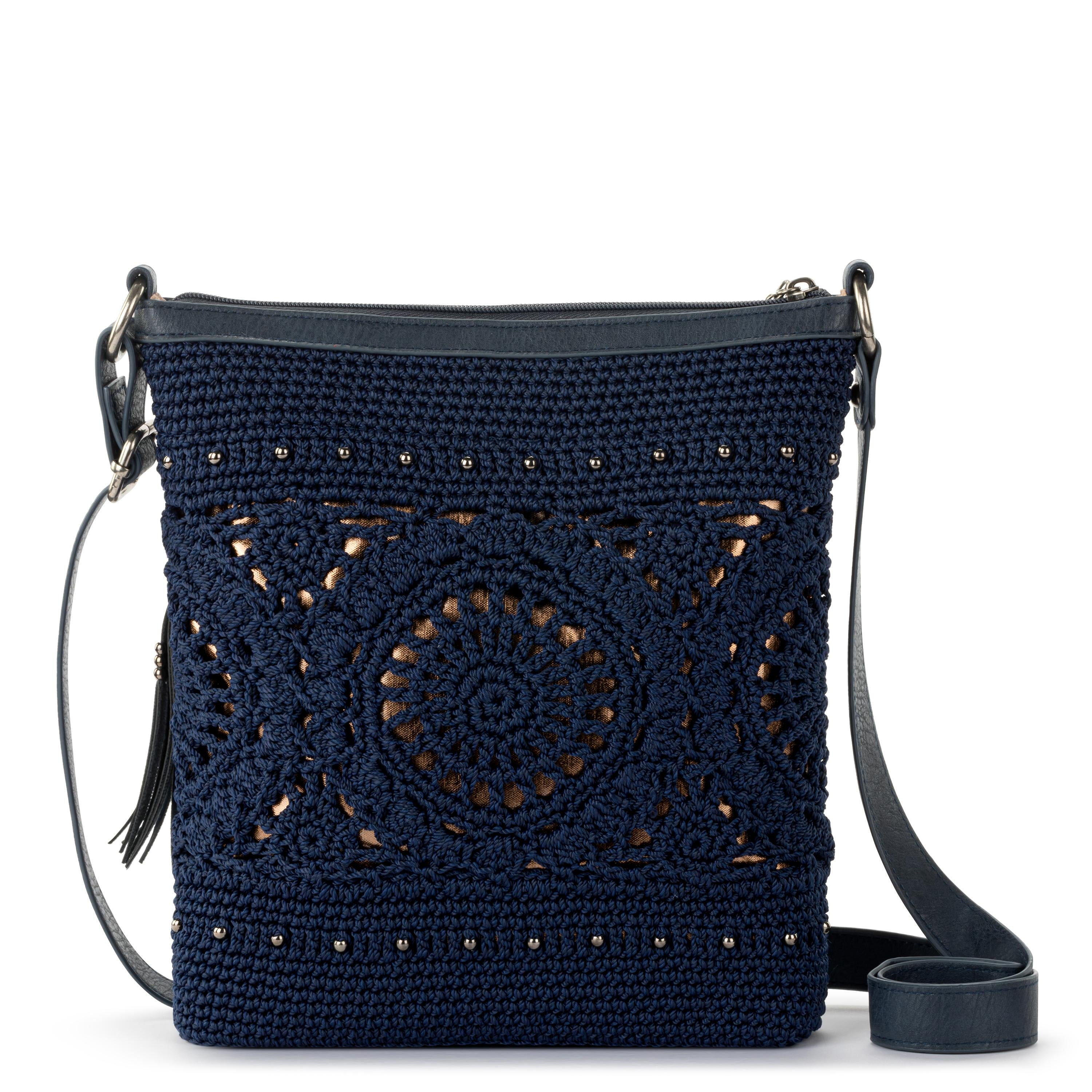 The Sak Lucia Crossbody - Hand Crochet - Denim Medallion