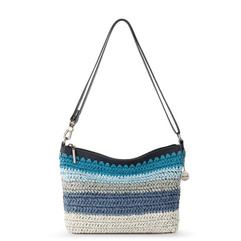 The Sak Lumi Crossbody - Straw - Ocean Stripe