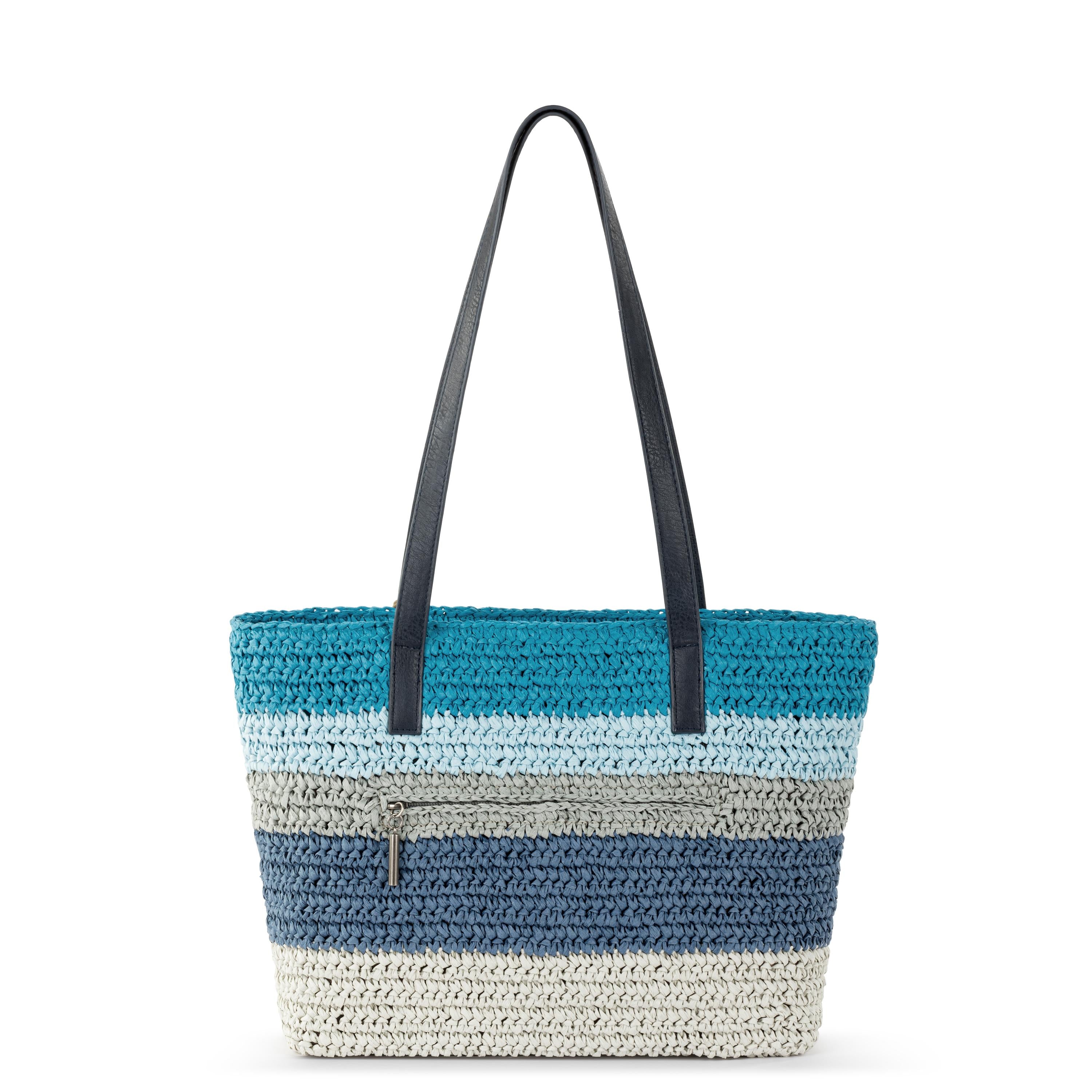 The Sak Metro Tote - Straw - Ocean Stripe