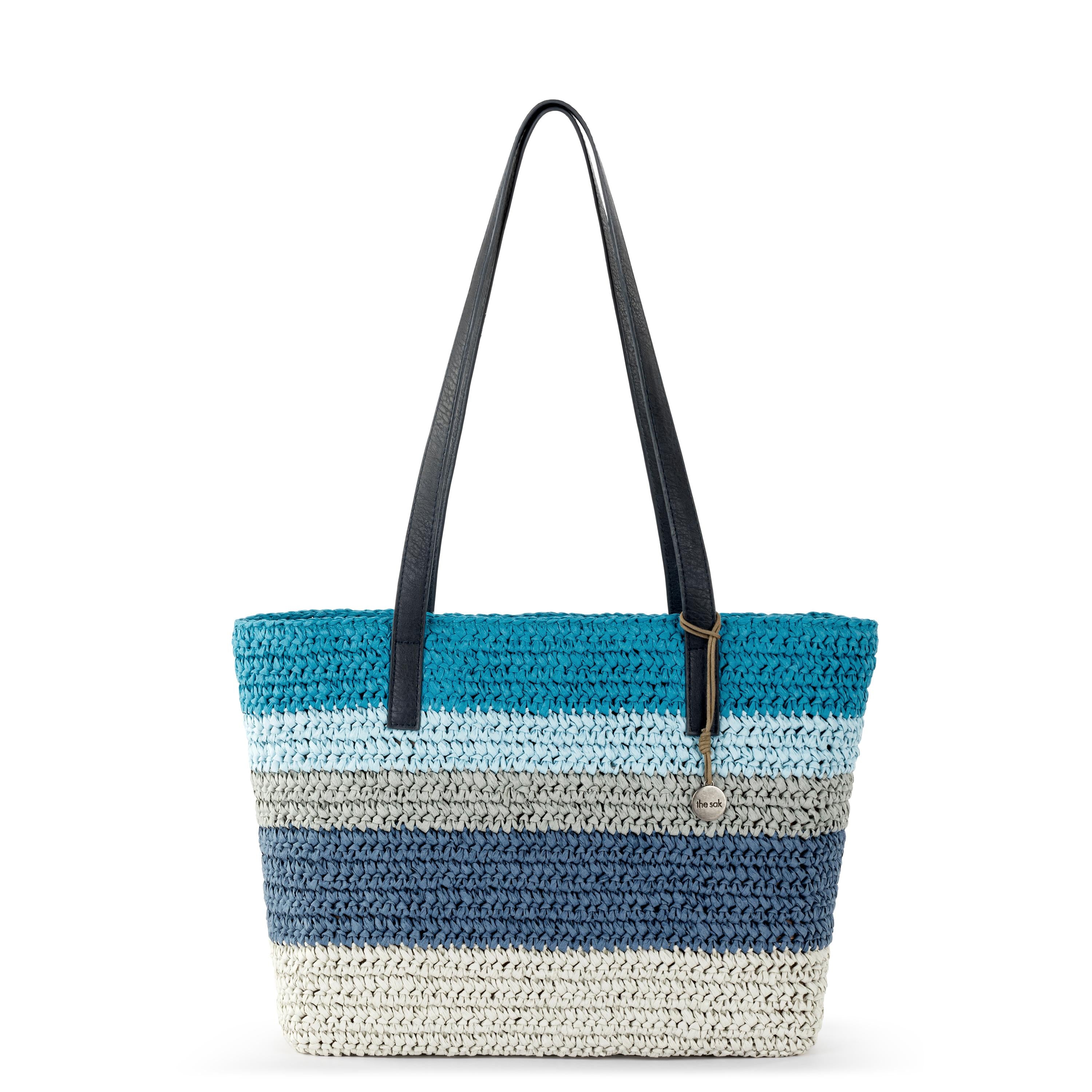 The Sak Metro Tote - Straw - Ocean Stripe