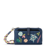 The Sak Iris Large Smartphone Crossbody - |Denim - Reef Seascape Embroidery|