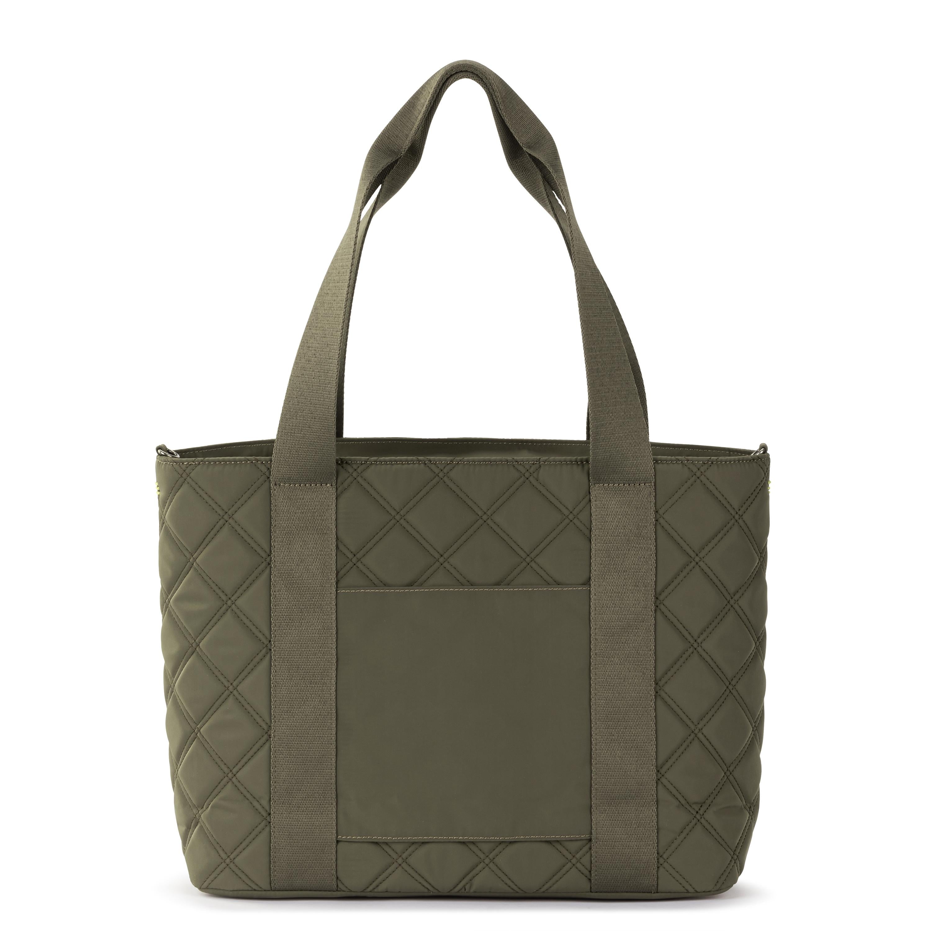 Sakroots Arlo Large Tote - EcoTwill - Olive Diamond Quilted