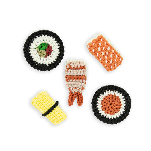 The Sak Yarnicharmz 5 Pack - Hand Crochet - Sushi