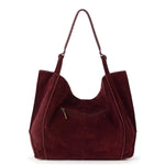 The Sak Los Feliz Large Tote - Leather - Black Cherry Suede