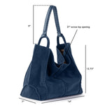 The Sak Los Feliz Large Tote - Leather - Indigo Suede