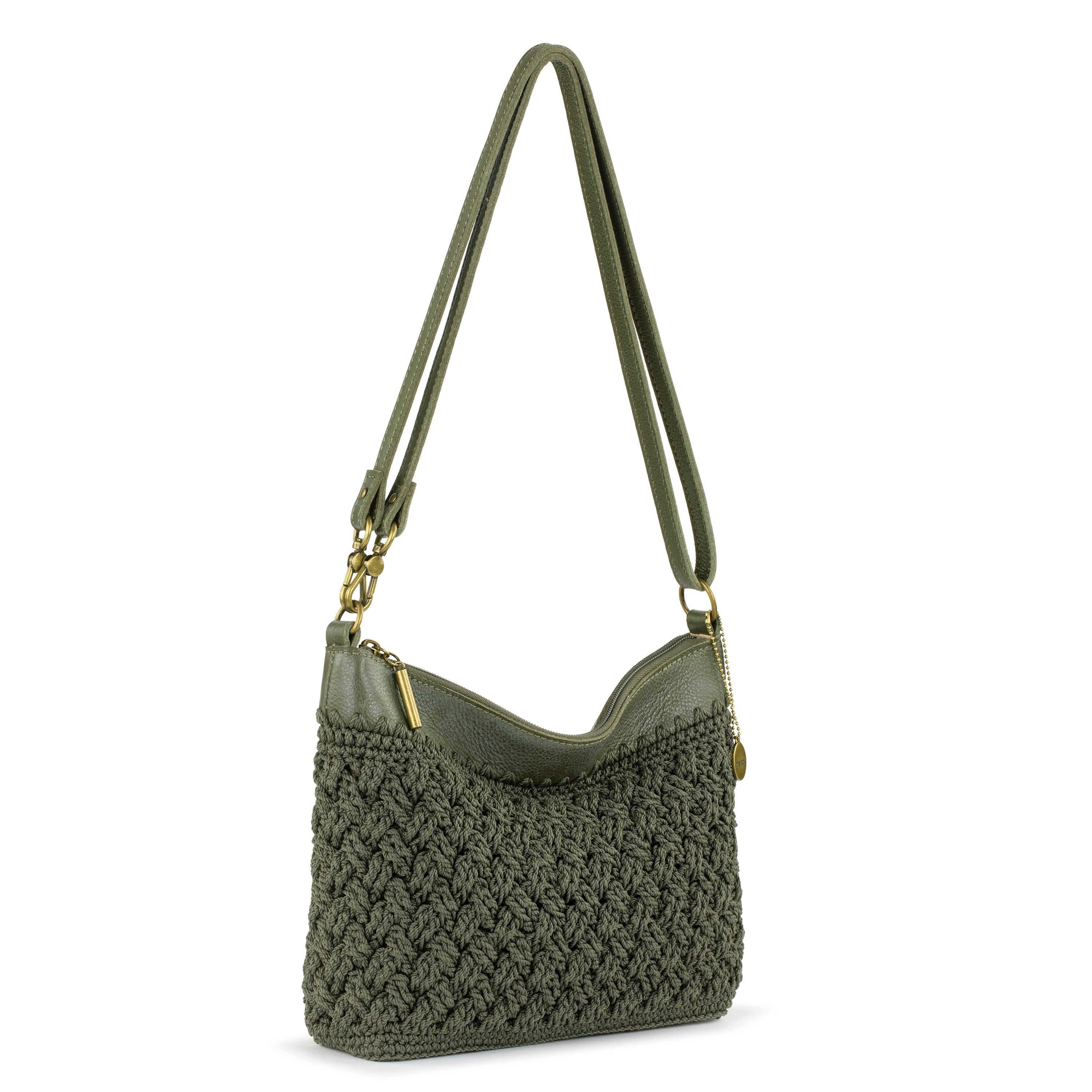 The Sak Lumi Crossbody - Hand Crochet - Moss Cozy Weave