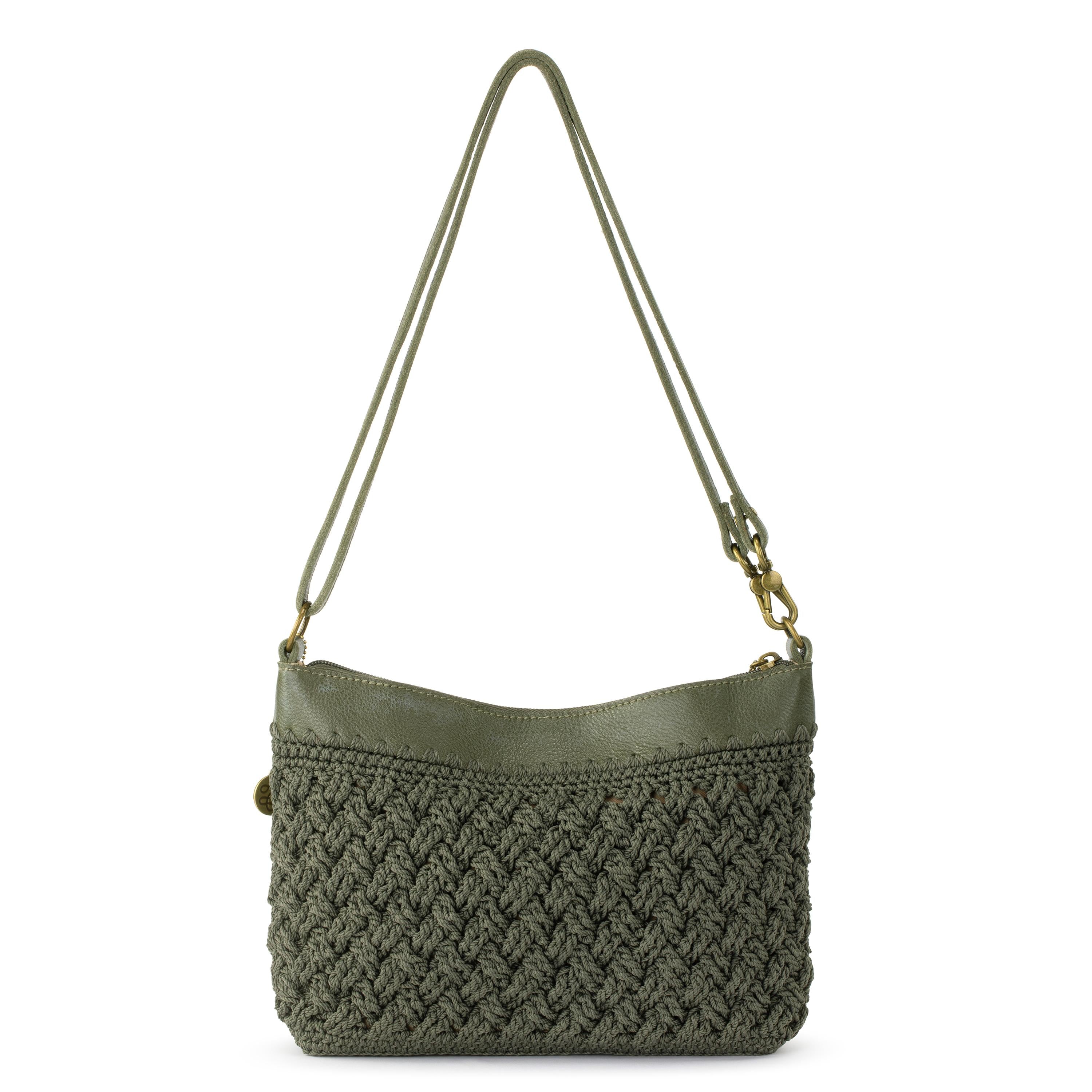 The Sak Lumi Crossbody - Hand Crochet - Moss Cozy Weave