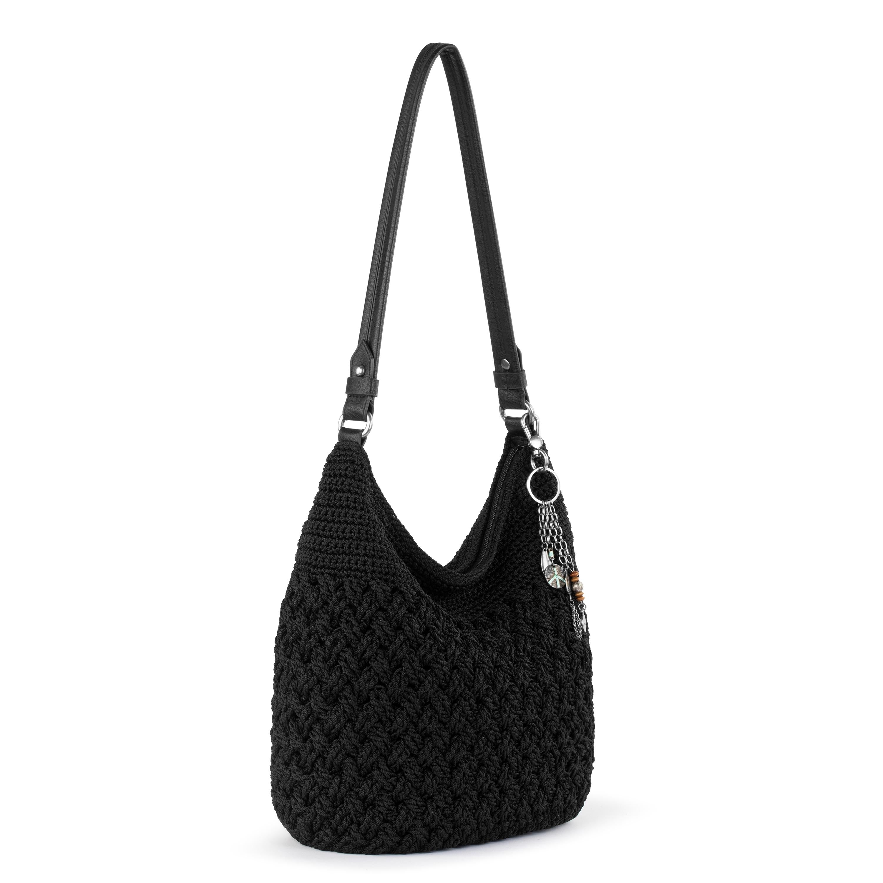 The Sak Sequoia Hobo - Hand Crochet - Black Cozy Weave