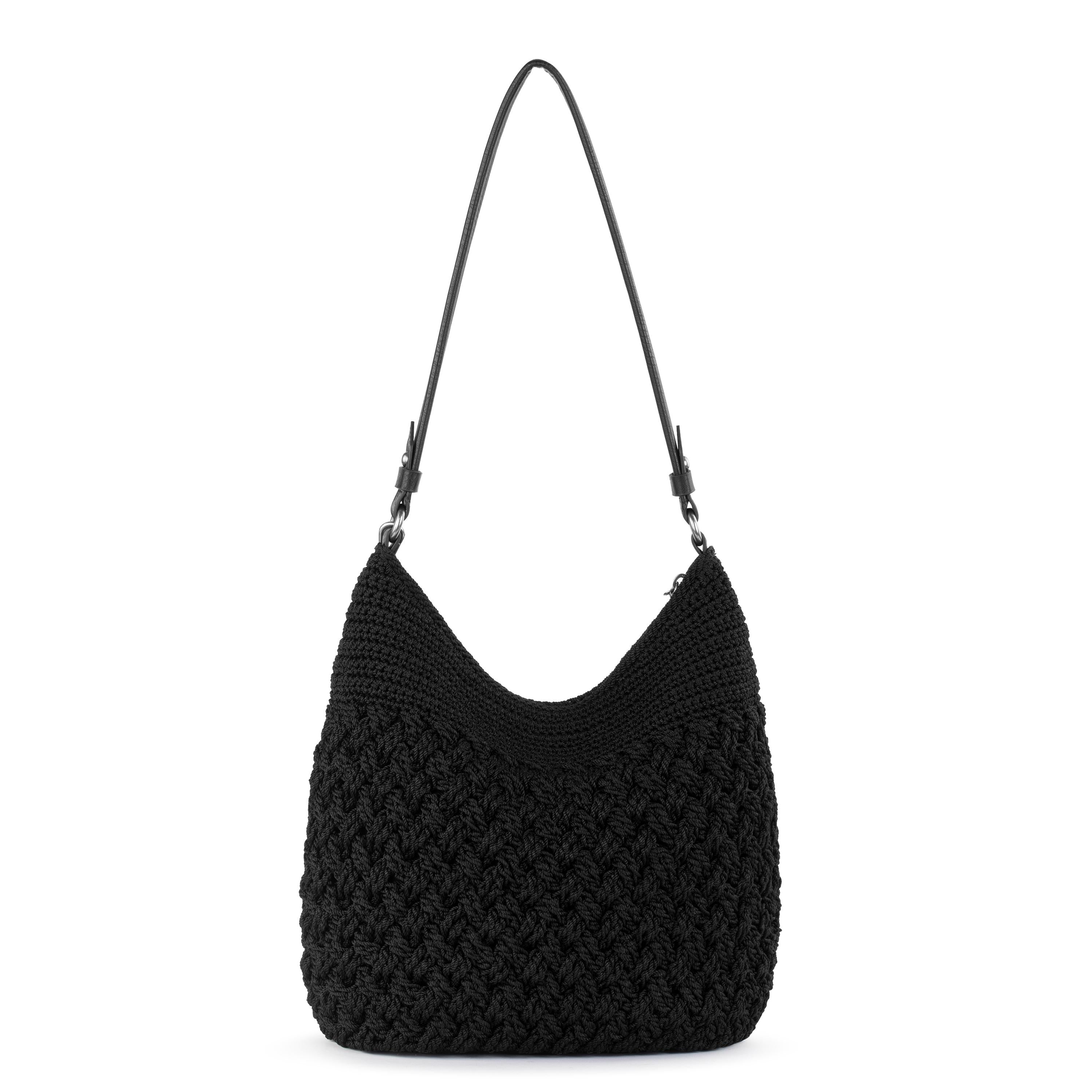 The Sak Sequoia Hobo - Hand Crochet - Black Cozy Weave