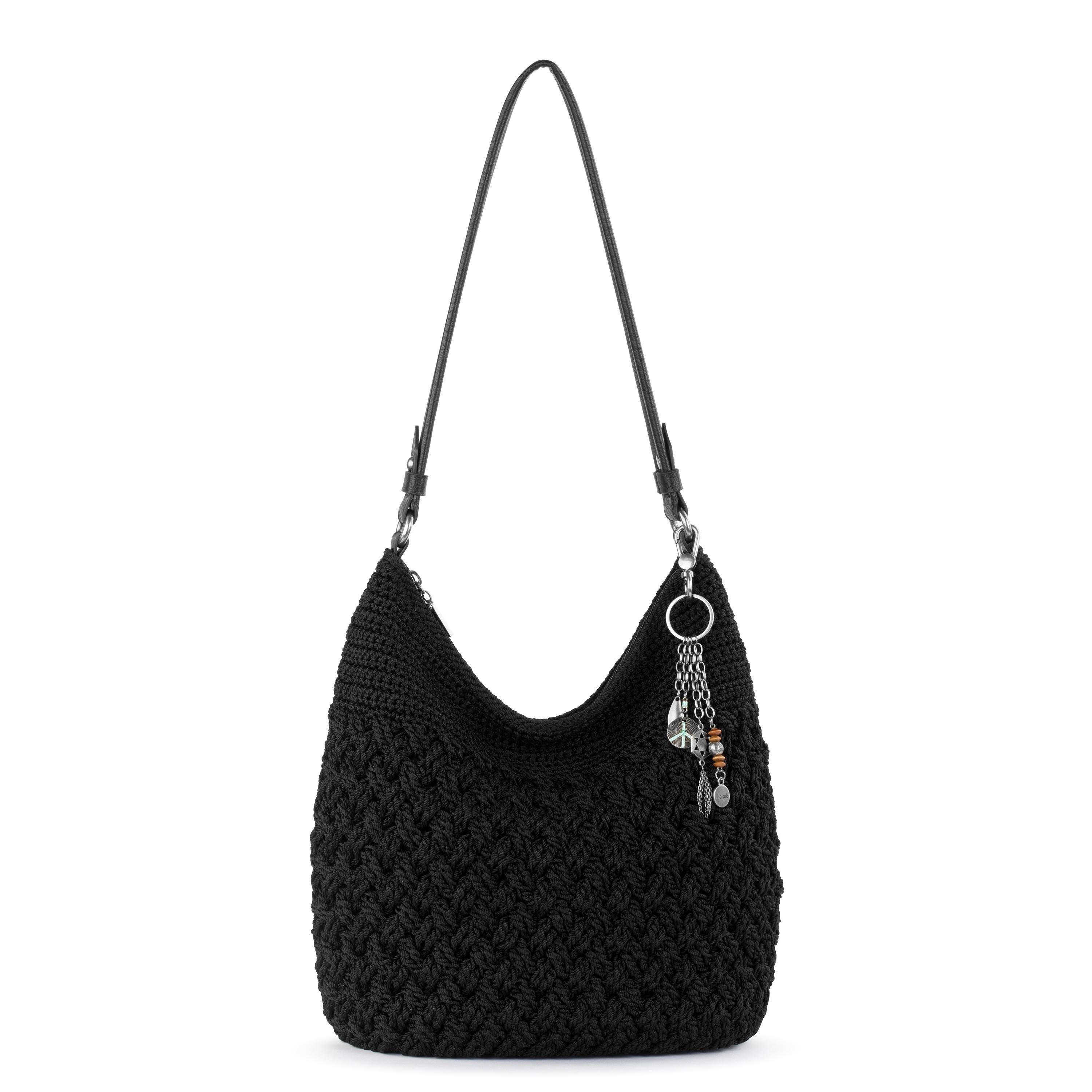 The Sak Sequoia Hobo - Hand Crochet - Black Cozy Weave