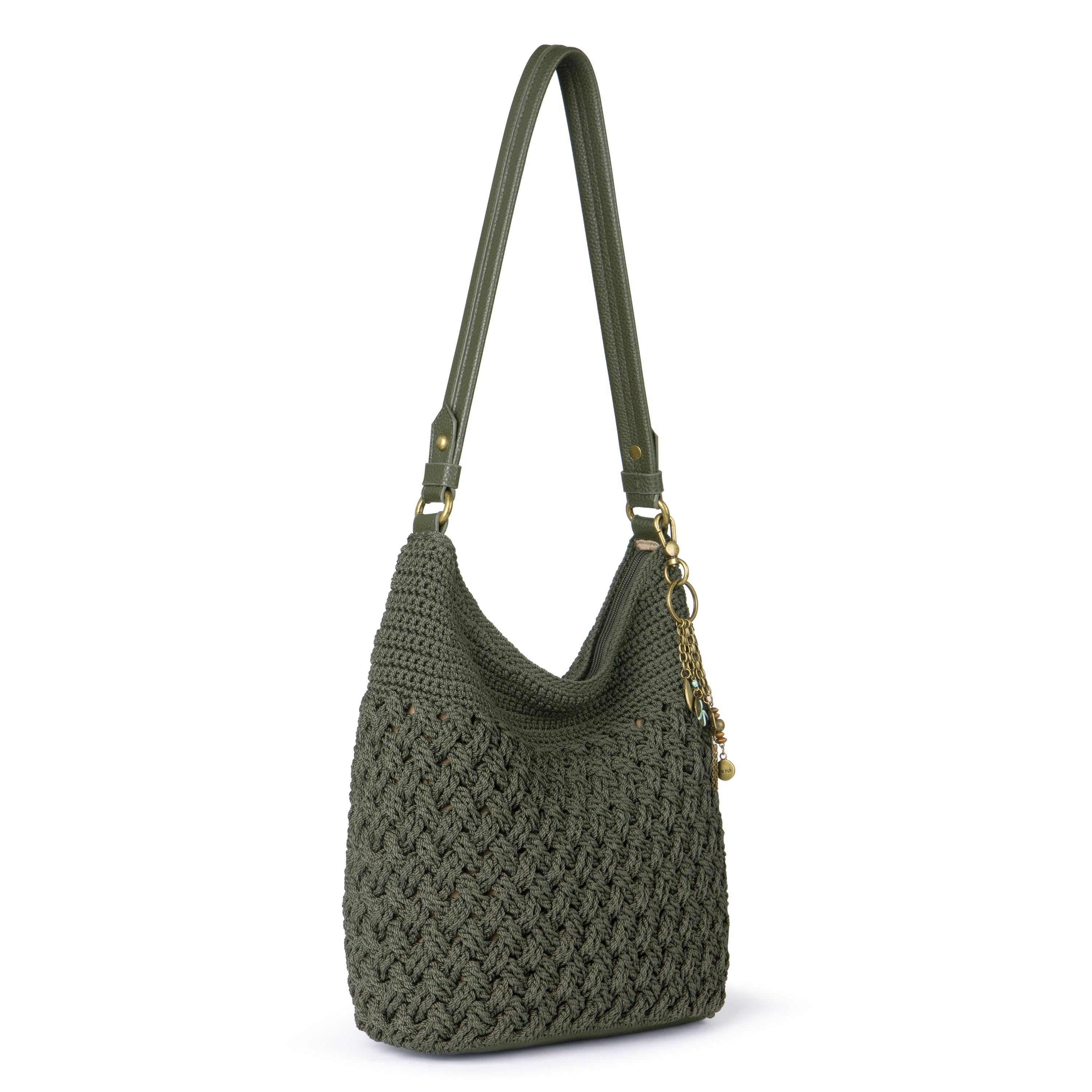 The Sak Sequoia Hobo - Hand Crochet - Moss Cozy Weave