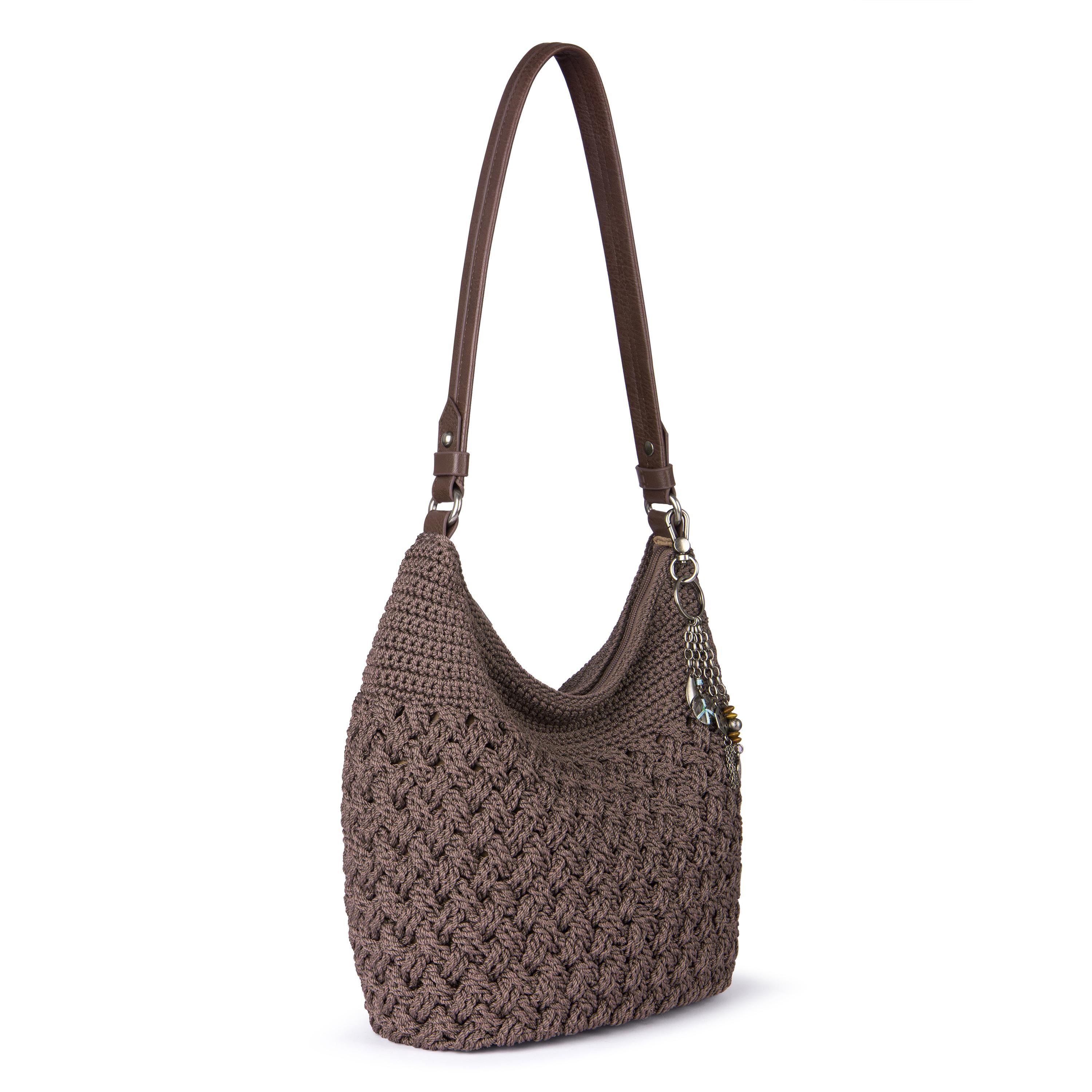 The Sak Sequoia Hobo - Hand Crochet - Mushroom Cozy Weave