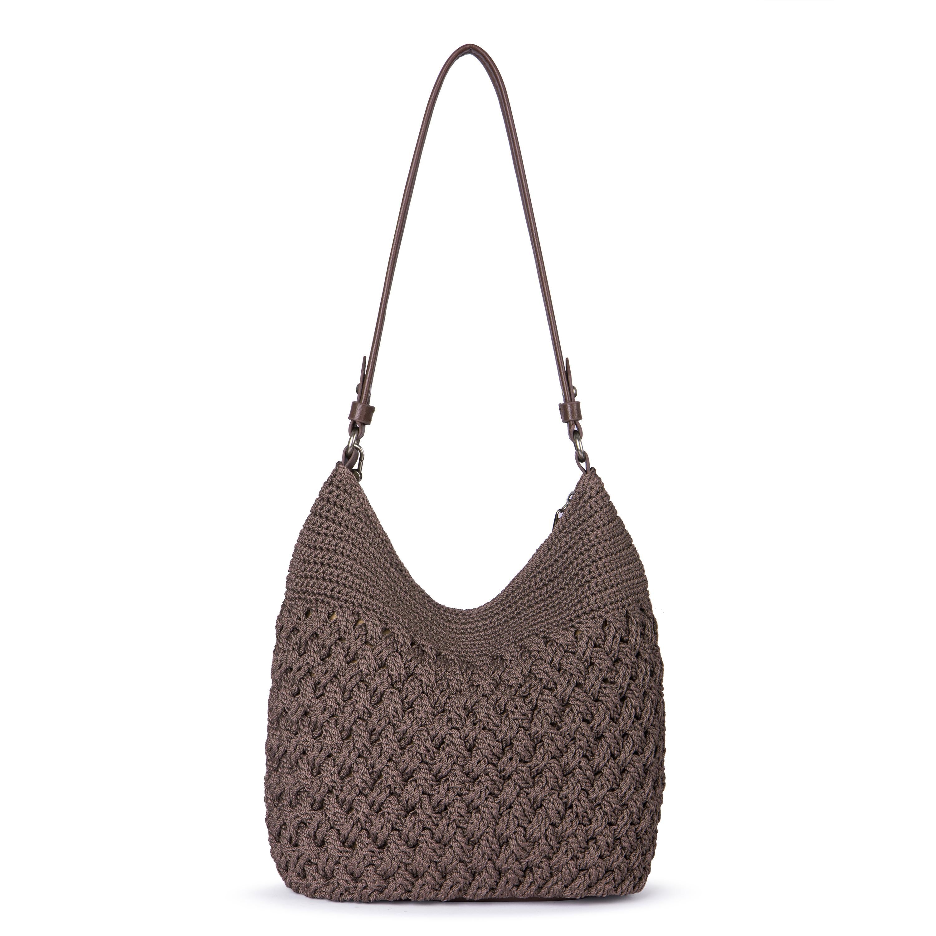 The Sak Sequoia Hobo - Hand Crochet - Mushroom Cozy Weave