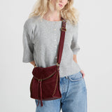 The Sak Silverlake Flap Crossbody - Leather - Black Cherry Suede