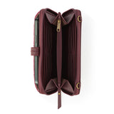 The Sak Iris Smartphone Wallet - Hand Crochet - Black Cherry Cozy Weave