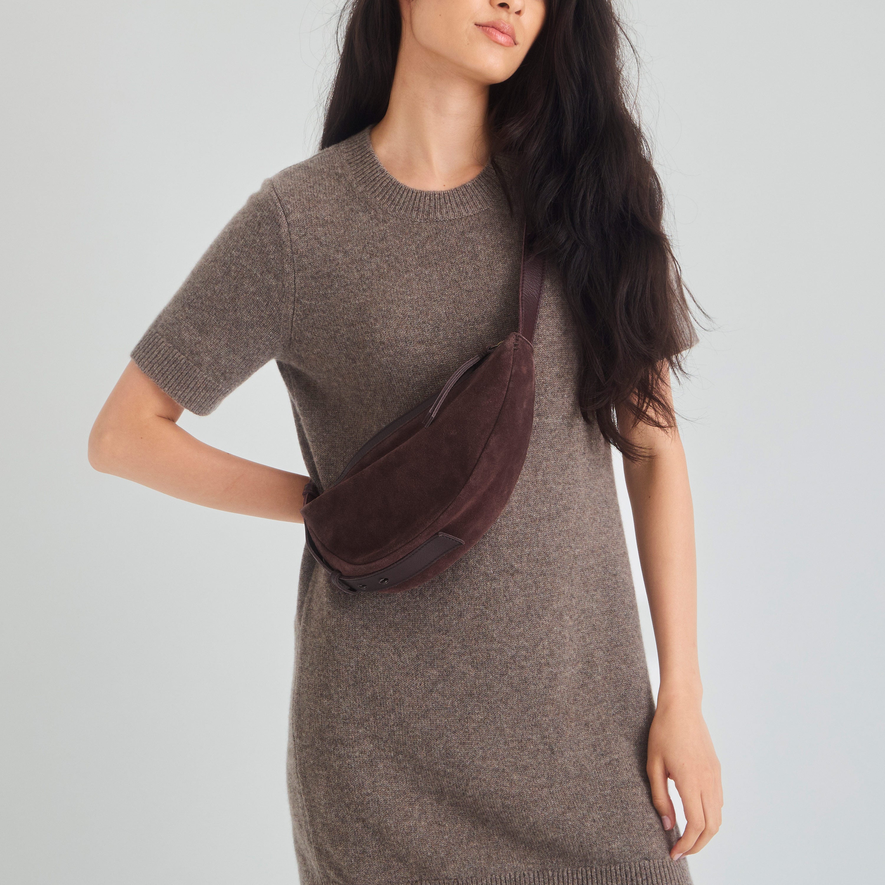 The Sak Tess Sling - Leather - Mahogany Suede