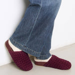 The Sak Bolinas Clog - Hand Crochet - Black Cherry Cozy