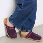 The Sak Bolinas Lug Sole Clog - Leather - Aubergine Seminyak