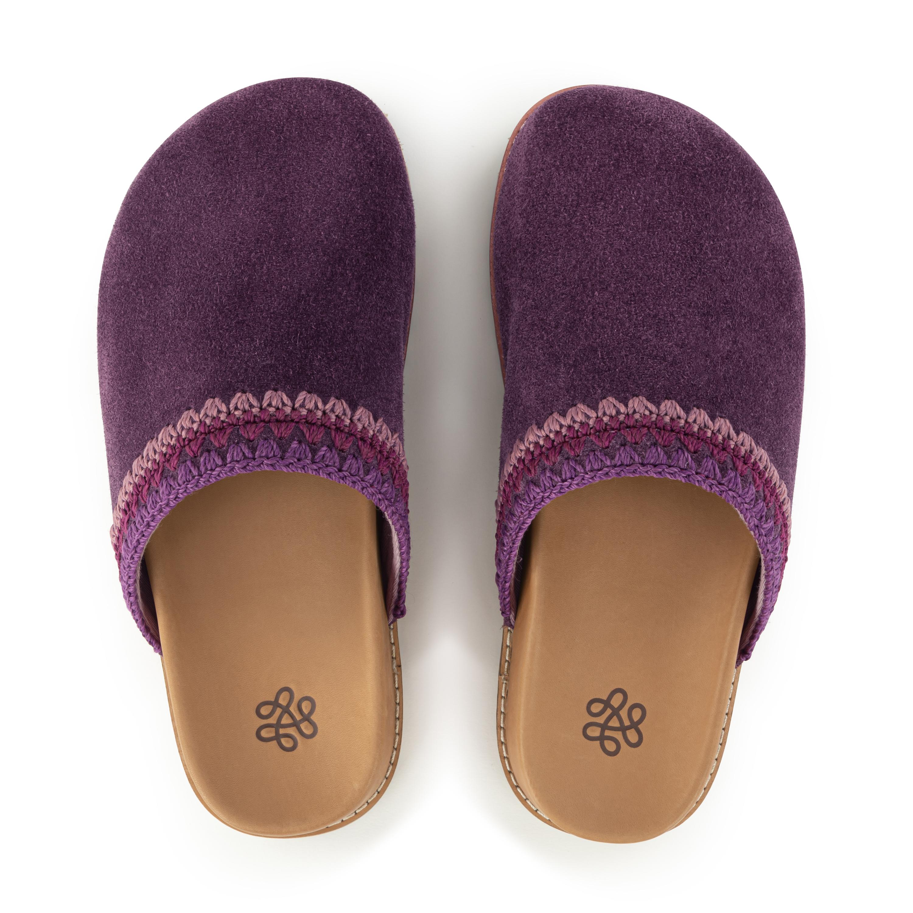 The Sak Bolinas Lug Sole Clog - Leather - Aubergine Seminyak