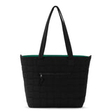 Sakroots Willow Shoulder Tote - EcoTwill - Black Woven Quilted